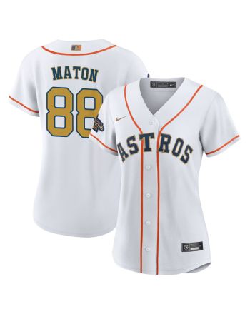 Phil Maton 88 Houston Astros 2023 Women Jersey - White/Gold