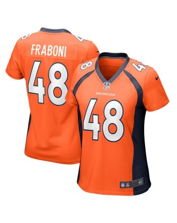 Mitchell Fraboni 48 Denver Broncos Women's Team Game Jersey - Orange