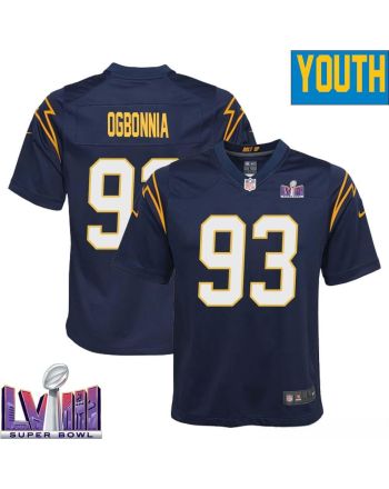 Otito Ogbonnia 93 Los Angeles Chargers Super Bowl LVIII YOUTH Alternate Game Jersey - Navy