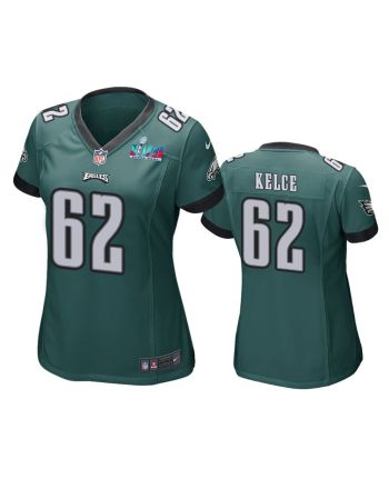 Jason Kelce 62 Philadelphia Eagles Super Bowl LVII Game Jersey - Women Green