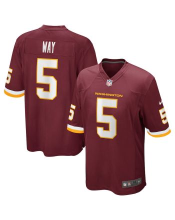 Tress Way 5 Washington Commanders Football Team Men Game Jersey - Burgundy