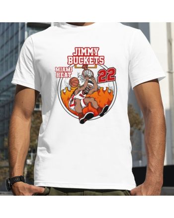 Miami Heat Basketball Jimmy Butler Cartoon T-Shirt - White