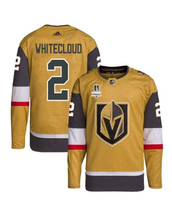 Zach Whitecloud 2 Vegas Golden Knights Stanley Cup 2023 Final Patch Home Breakaway Men Jersey - Gold