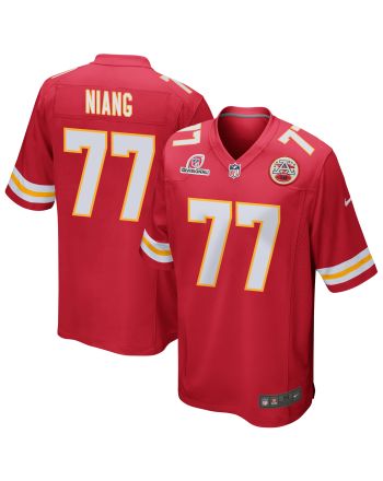 Lucas Niang 77 Kansas City Chiefs 2024 Divisional Patch Game Men Jersey - Red