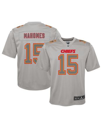 Patrick Mahomes 15 Kansas City Chiefs Youth Atmosphere Game Jersey - Gray