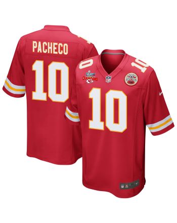 Isiah Pacheco 10 Kansas City Chiefs Super Bowl LVII Champions 3 Stars Men Game Jersey - Red