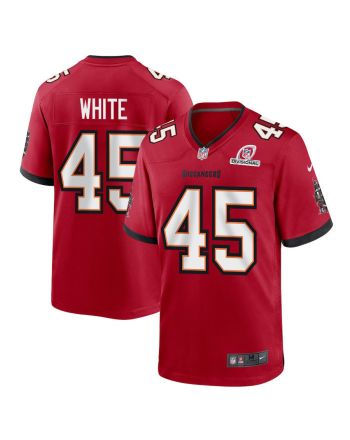 Devin White 45 Tampa Bay Buccaneers 2024 Divisional Patch Game Men Jersey - Red