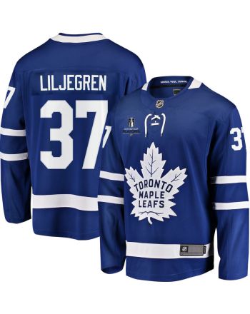 Timothy Liljegren 37 Toronto Maple Leafs Stanley Cup 2023 Playoffs Patch Home Breakaway Men Jersey - Blue