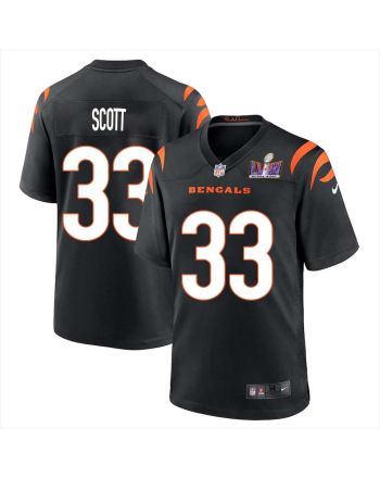 Nick Scott 33 Cincinnati Bengals Super Bowl LVIII Men Home Limited Jersey - Black