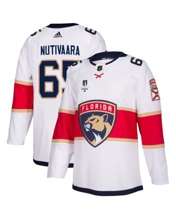 Florida Panthers Markus Nutivaara 65 Away 2023 Stanley Cup Final Breakaway Men Jersey - White