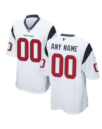 Houston Texans Custom Game Men Jersey - White