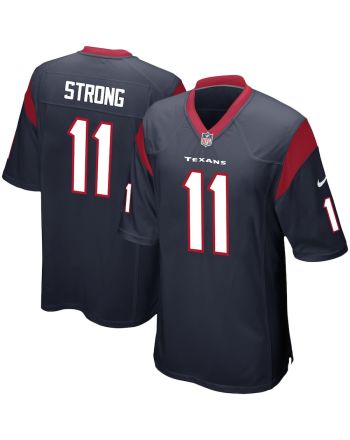 Jaelen Strong 11 Houston Texans Men's Game Jersey - Navy