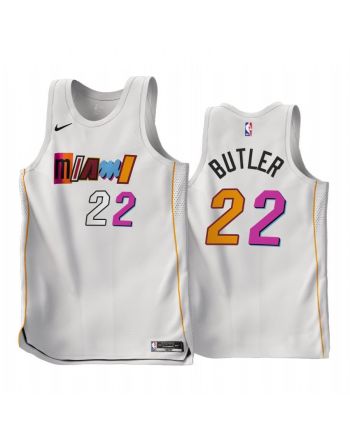 Miami Heat Jimmy Butler 2022-23 City Edition White 22 Jersey - Men Jersey