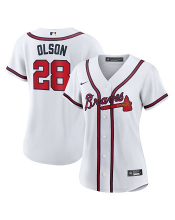 Matt Olson 28 Atlanta Braves Women's Home Player Jersey - White