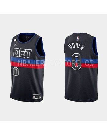 Detroit Pistons 0 Jalen Duren 2022-23 Statement Edition Black Men Jersey