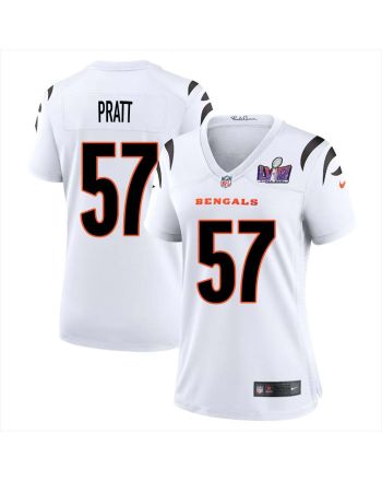 Germaine Pratt 57 Cincinnati Bengals Super Bowl LVIII Women Away Limited Jersey - White