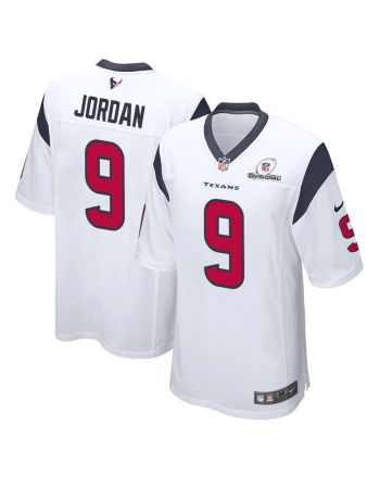 Brevin Jordan 9 Houston Texans 2024 Divisional Patch Game Men Jersey - White