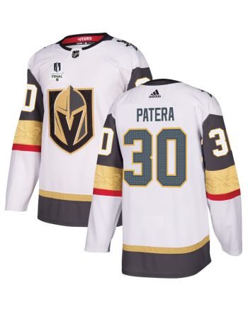 Jiri Patera 30 Vegas Golden Knights Stanley Cup 2023 Final Patch Away Breakaway Men Jersey - White