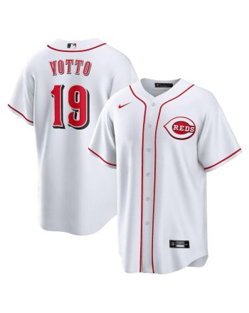 Joey Votto 19 Cincinnati Reds Home Men Jersey - White