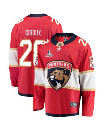 Florida Panthers Claude Giroux 28 Home 2023 Stanley Cup Champions Breakaway Men Jersey - Red