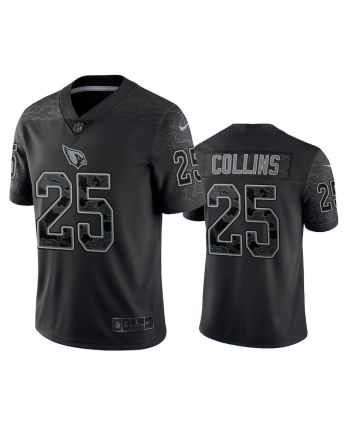 Zaven Collins 25 Arizona Cardinals Black Reflective Limited Jersey - Men