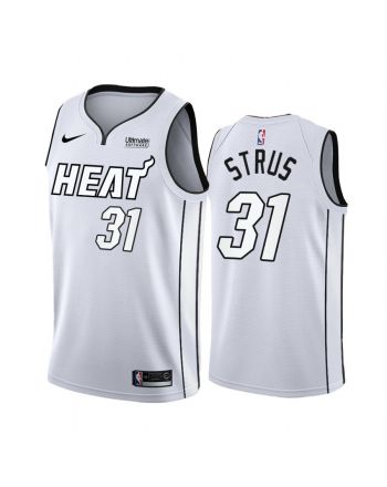 Miami Heat Max Strus White Hot 2022 Playoffs 31 Jersey