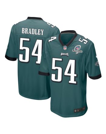 Shaun Bradley 54 Philadelphia Eagles 2023 Playoffs Patch Game Men Jersey - Midnight Green