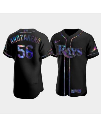 Men's Tampa Bay Rays Randy Arozarena 56 Black Holographic Golden Edition Jersey Jersey