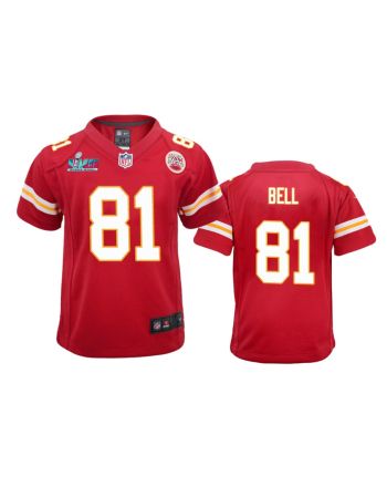 Blake Bell 81 Kansas City Chiefs Super Bowl LVII Game Jersey - Youth Red