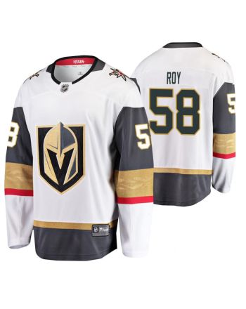 Men Vegas Golden Knights Nicolas Roy 58 Jersey Men Away Breakaway Player Jersey