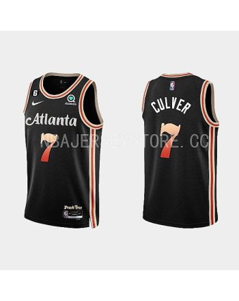 Atlanta Hawks 7 Jarrett Culver 2022-23 City Edition Black Men Jersey