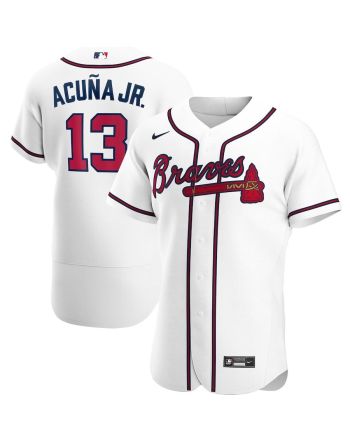 Ronald Acuna Jr. 13 Atlanta Braves Home Player Elite Jersey - White