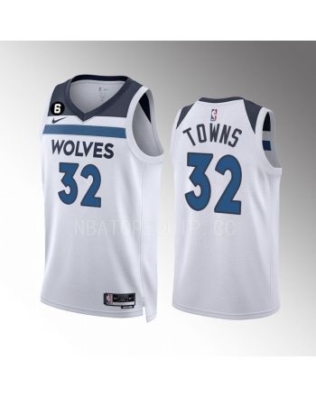 Karl-Anthony Towns 32 Minnesota Timberwolves 2022-23 Association Edition White Men Jersey Swingman