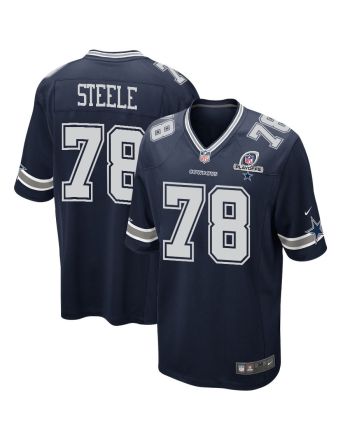 Terence Steele 78 Dallas Cowboys 2023 Playoffs Patch Game Men Jersey - Navy