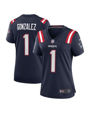 Christian Gonzalez 1 New England Patriots Women's 2023 Draft First Round Pick Game Jersey - Navy