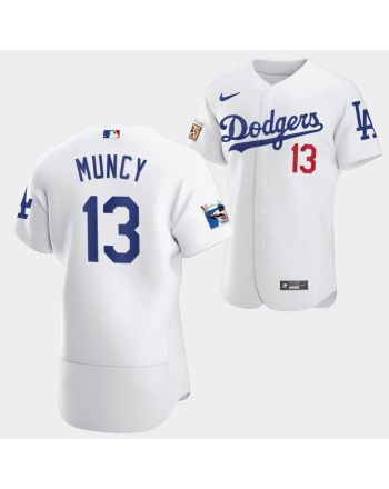 Los Angeles Dodgers Max Muncy White Jersey 13 Jackie Robinson 75th Anniversary 2022-23 Uniform