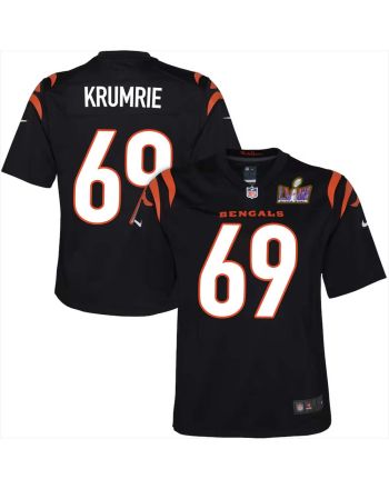 Tim Krumrie 69 Cincinnati Bengals Super Bowl LVIII YOUTH Home Limited Jersey - Black