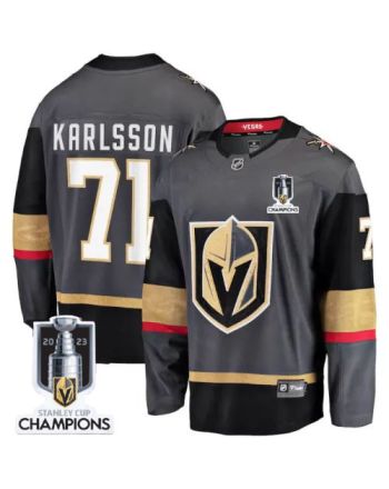 William Karlsson 71 Vegas Golden Knights 2023 Stanley Cup Champions Patch Alternate Breakaway Player Jersey - Black