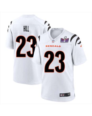 Dax Hill 23 Cincinnati Bengals Super Bowl LVIII Men Away Limited Jersey - White