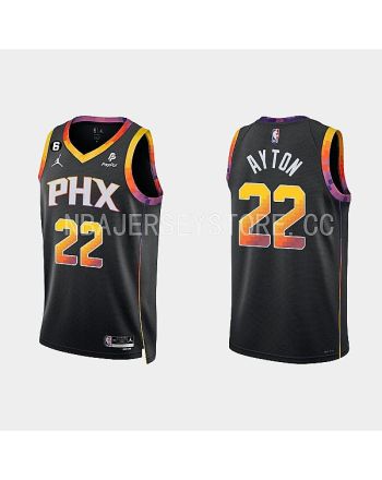 Phoenix Suns Deandre Ayton 22 Black 2022-23 Statement Edition Men Jersey