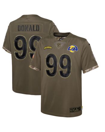 Aaron Donald Los Angeles Rams 2022 Salute To Service Player Limited Jersey - Olive