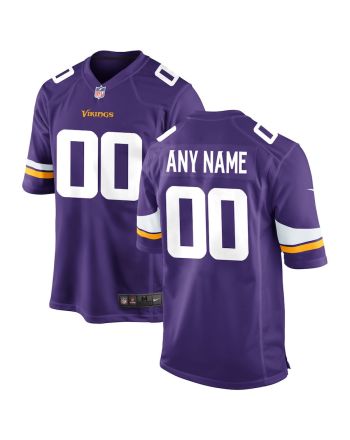 Minnesota Vikings Custom 00 Game Jersey - Purple