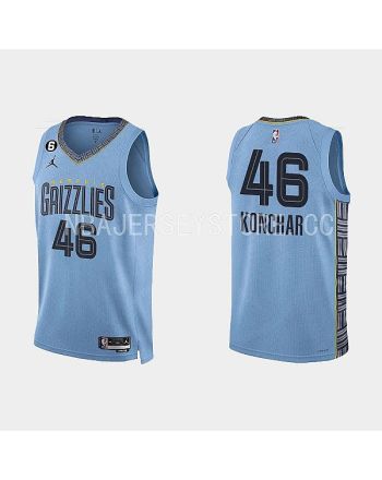 Memphis Grizzlies 46 John Konchar 2022-23 Statement Edition Light Blue Men Jersey