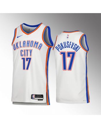 Oklahoma City Thunder Aleksej Pokusevski 17 2022-23 Association Edition White Jersey