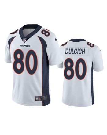 Greg Dulcich 80 Denver Broncos White Vapor Limited Jersey