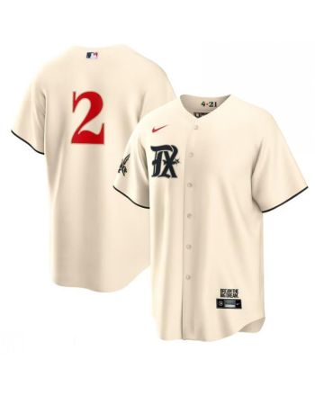 Marcus Semien 2 Texas Rangers 2023 City Connect Cool Base Game Jersey - Cream