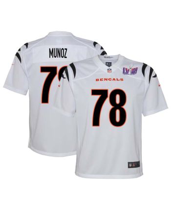 Anthony Munoz 78 Cincinnati Bengals Super Bowl LVIII YOUTH Away Limited Jersey - White