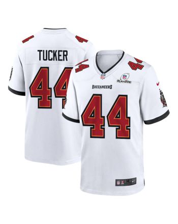 Sean Tucker 44 Tampa Bay Buccaneers 2023 Playoffs Patch Game Men Jersey - White