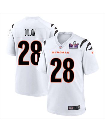 Corey Dillon 28 Cincinnati Bengals Super Bowl LVIII Men Away Limited Jersey - White