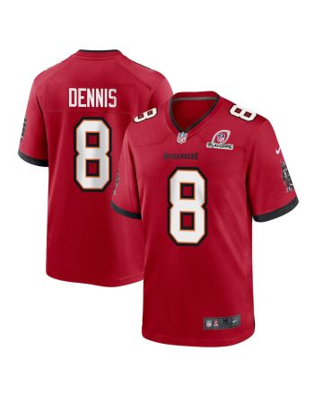 SirVocea Dennis 8 Tampa Bay Buccaneers 2023 Playoffs Patch Game Men Jersey - Red